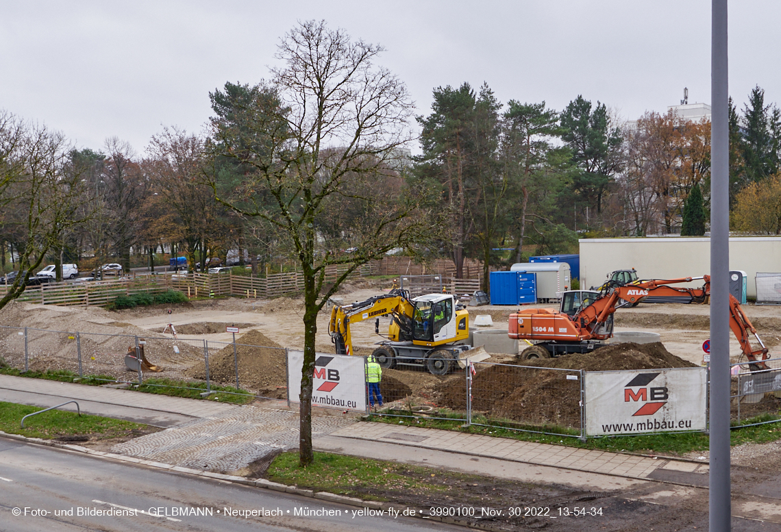 30.11.2022 - Baustelle an der Quiddestraße Haus für Kinder in Neuperlach